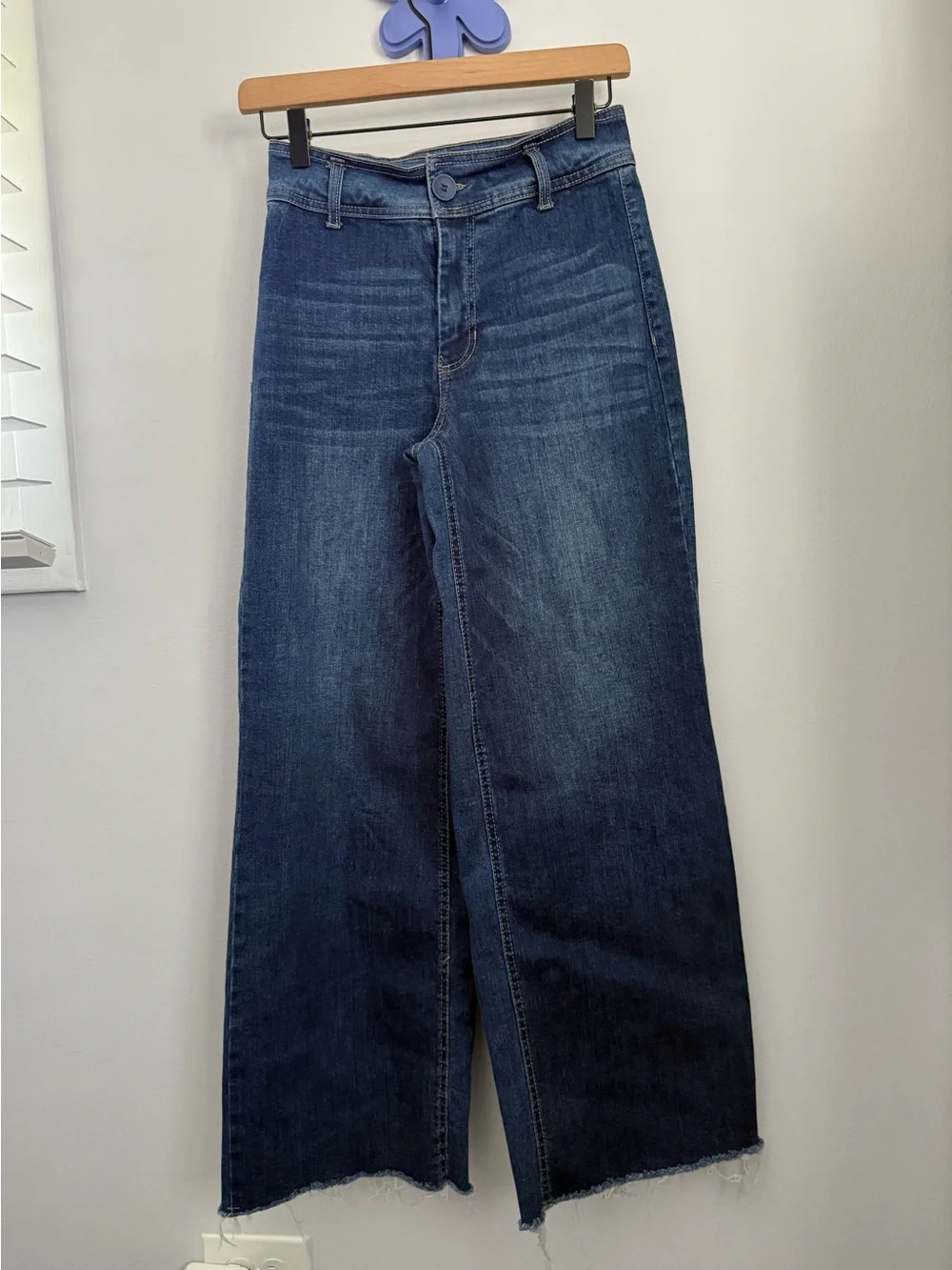 Oat 2/26 Wide Leg Jeans Dark Wash Mid Rise Relaxed Cut Off Capsule